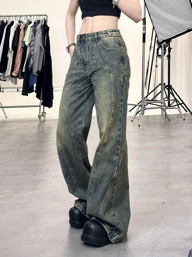 High Waist Wide Leg Women's Jeans