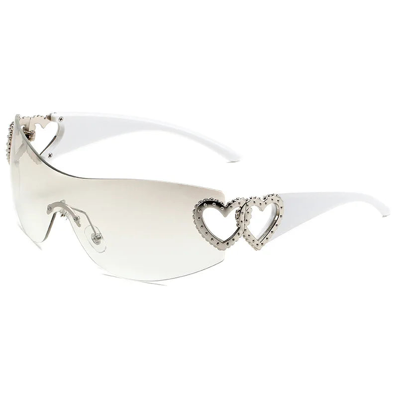 Y2K Conjoined Heart Glasses
