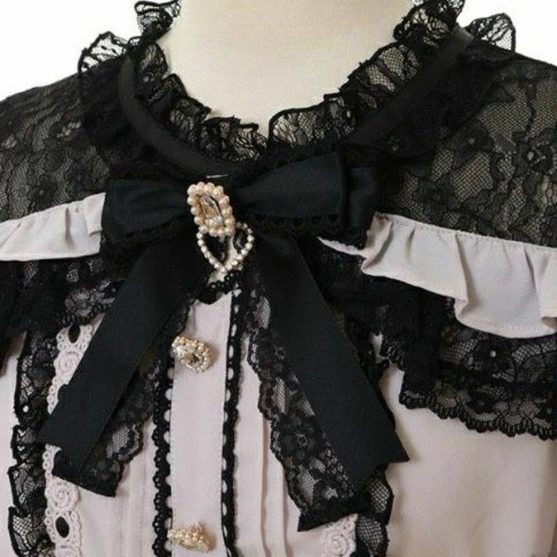 Lace Patchwork Sweet Shirt