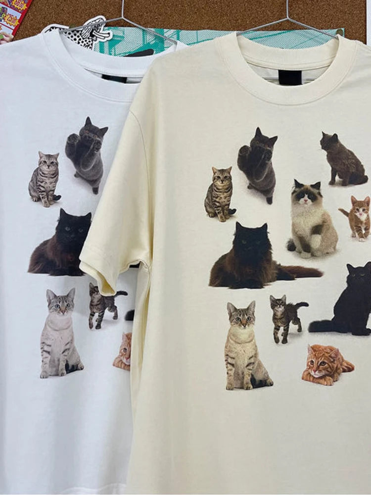 Y2k Cat Party T-shirt