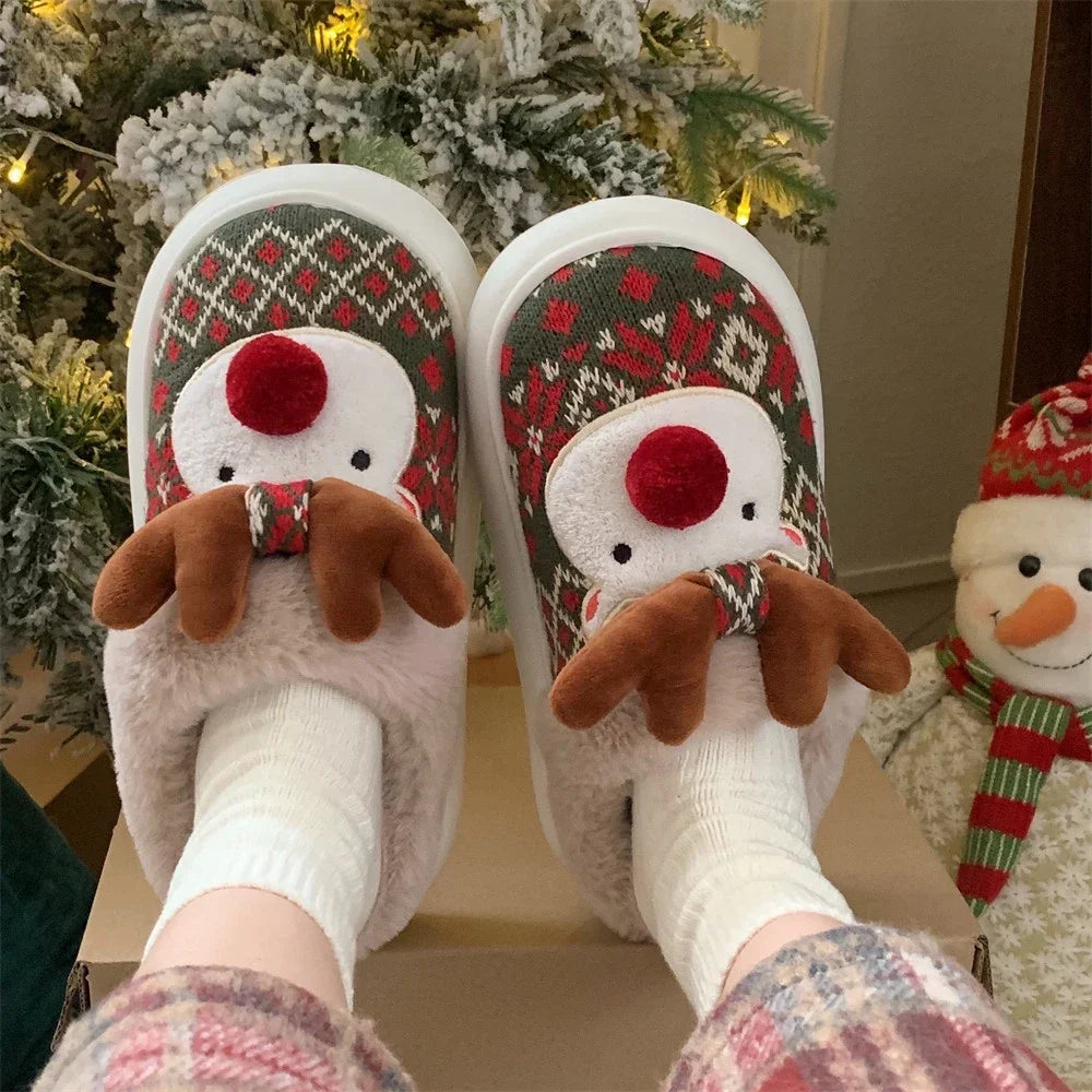 Cute Cartoon Deer Slippers