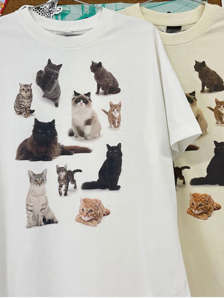 Y2k Cat Party T-shirt