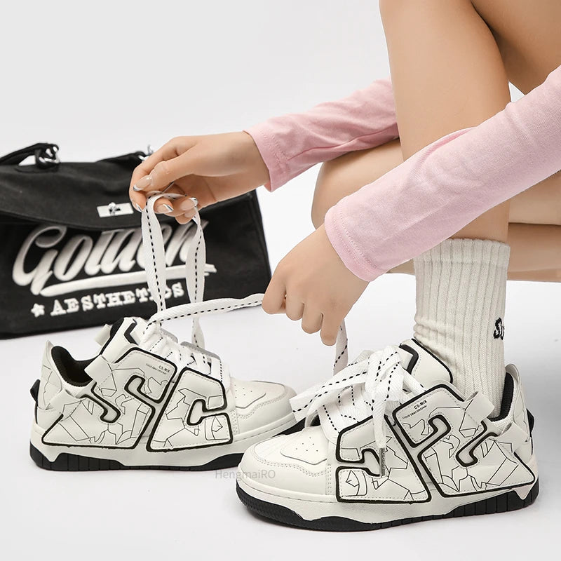 Y2K Punk Skateboard Shoes