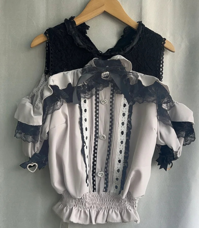 Lace Patchwork Sweet Shirt
