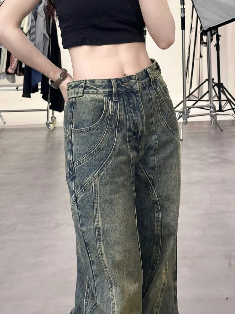 High Waist Wide Leg Women's Jeans