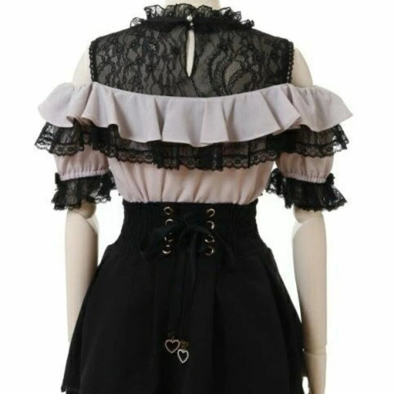 Lace Patchwork Sweet Shirt