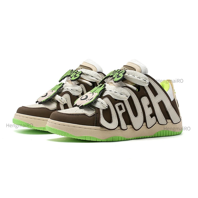 Y2K Punk Skating Letters Sneakers
