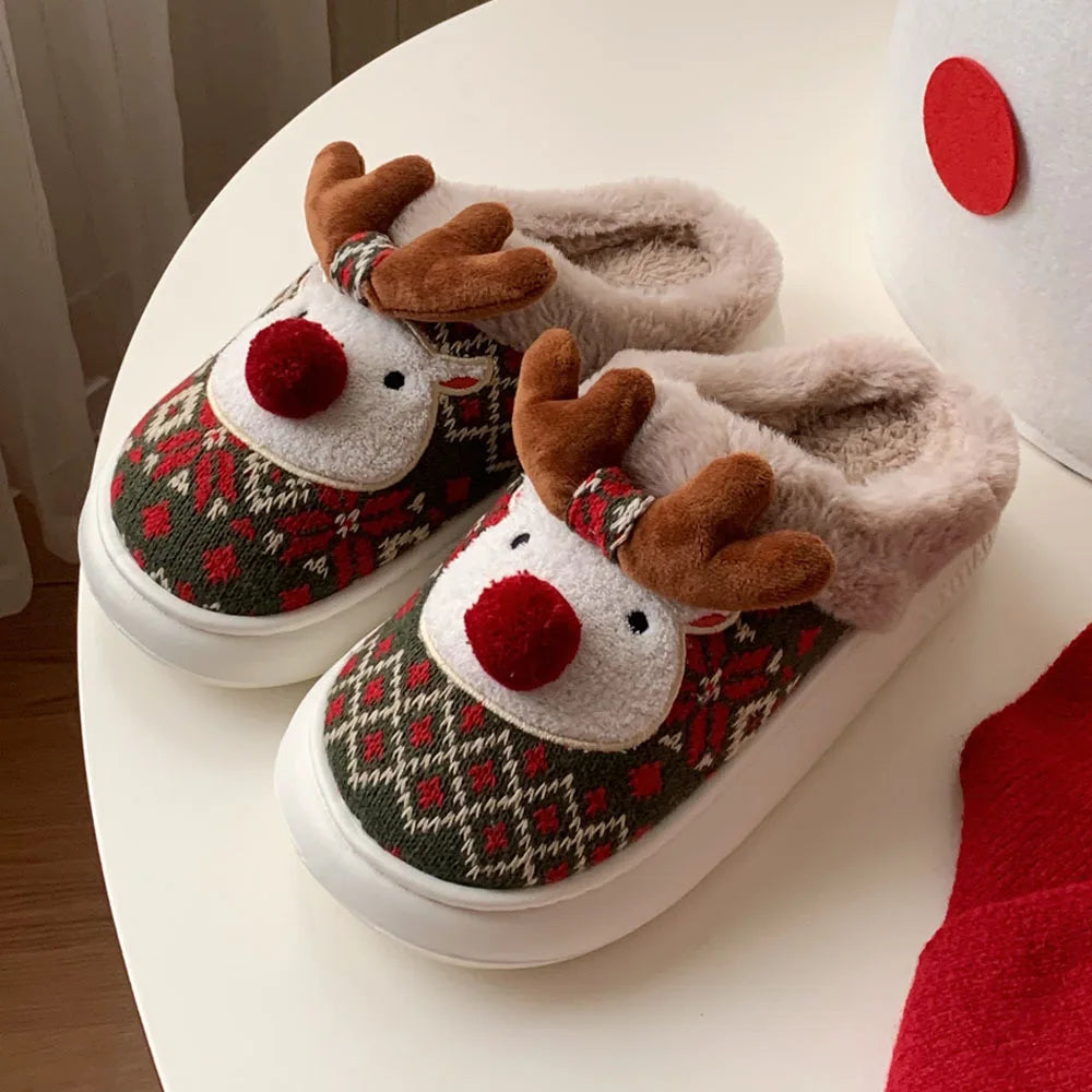 Cute Cartoon Deer Slippers