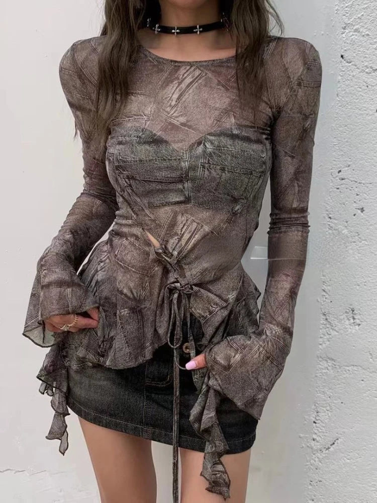 Vintage Hollow Out Shirt