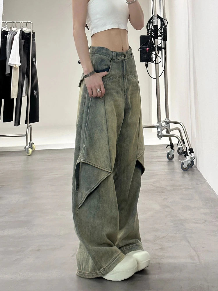 Women's Hip Pop Wide Leg Jeans