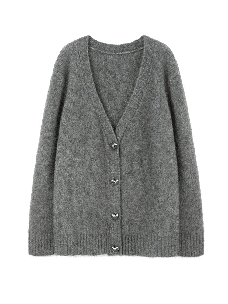 Elegant Korean Loose Knitted Cardigan