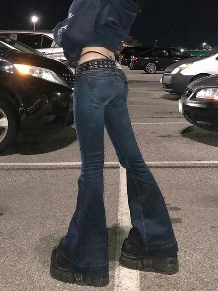 Blue High Street Low Rise Jeans