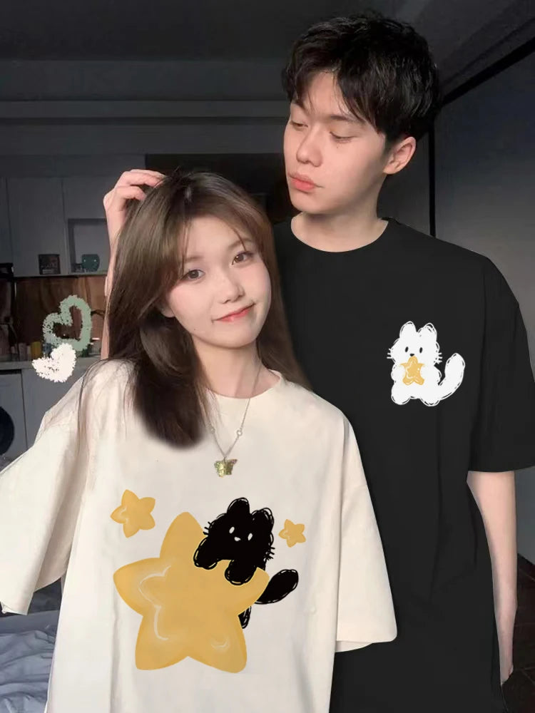 Yellow Star Cat T-shirt