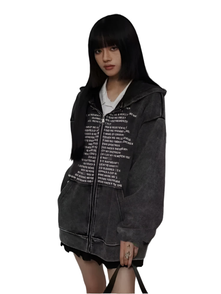 Cozy Oversized Zipper Hoodies Shirt