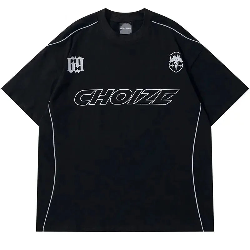 Stylish Oversized CHOIZE Printed T-Shirt