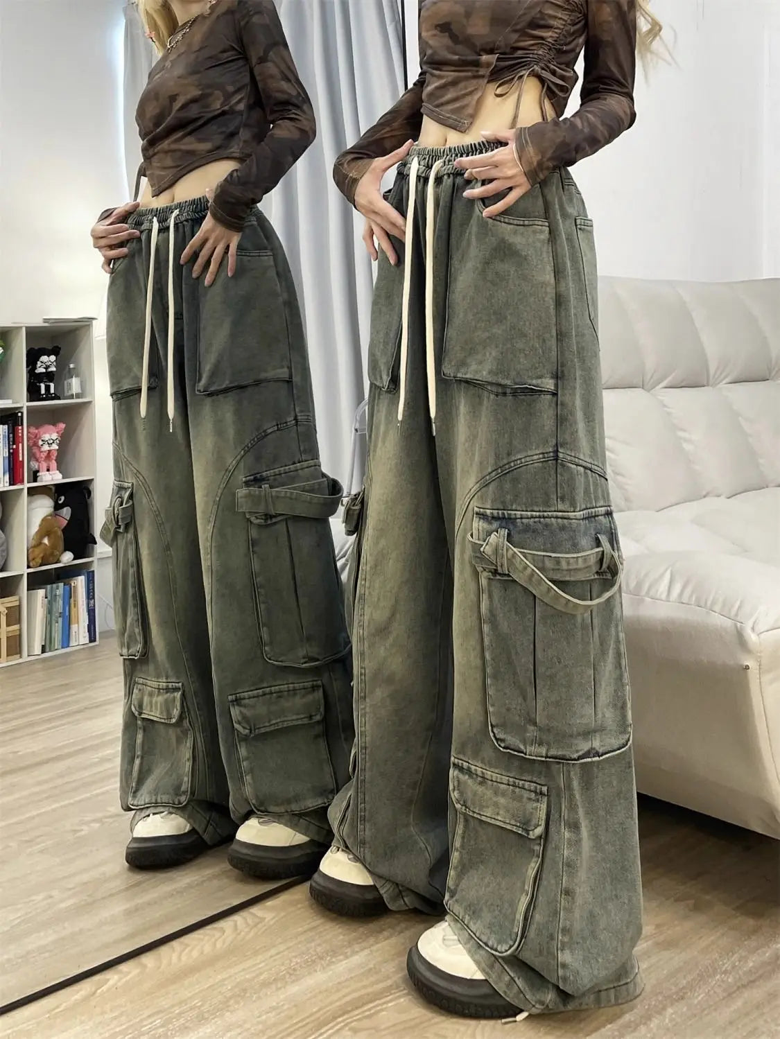 Straight Leg Multi-Pocket Cargo Pants