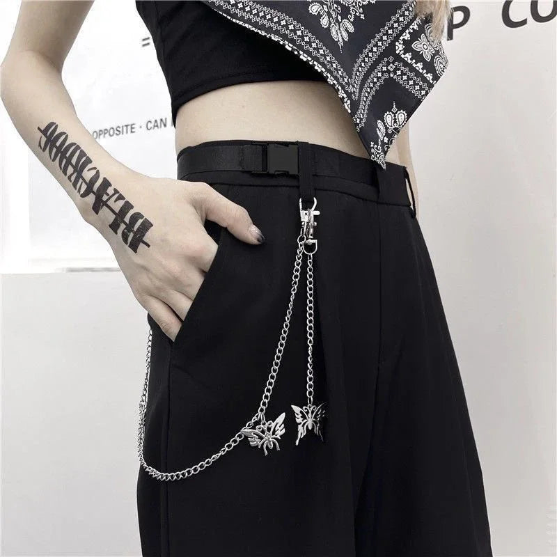 High Waist Hollow Out Wide Pants