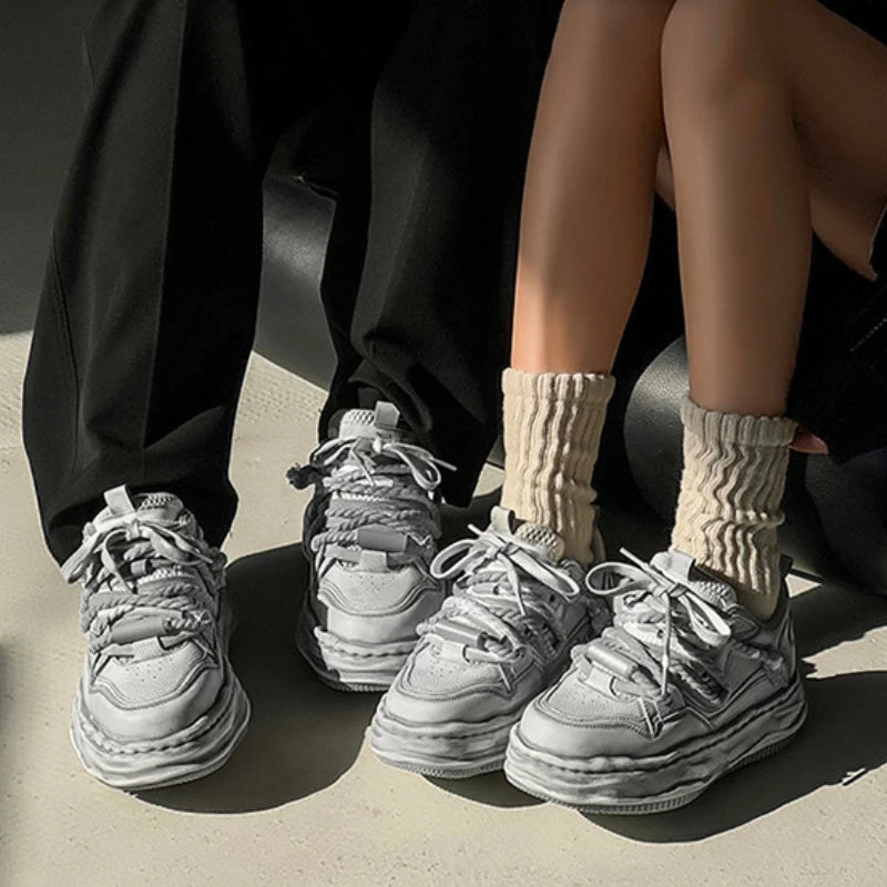 Y2K Dirty Punk Skating Sneakers