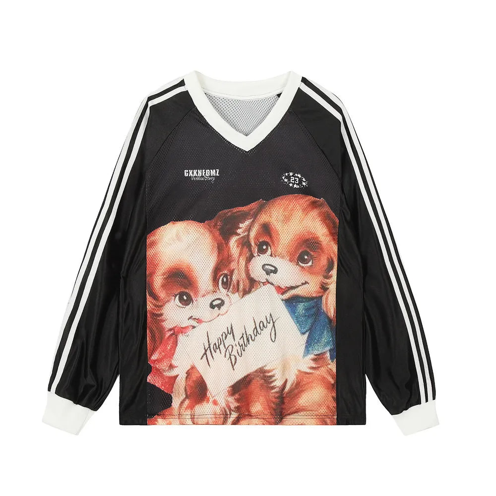 Cartoon Cute Puppies Skater T-Shirt