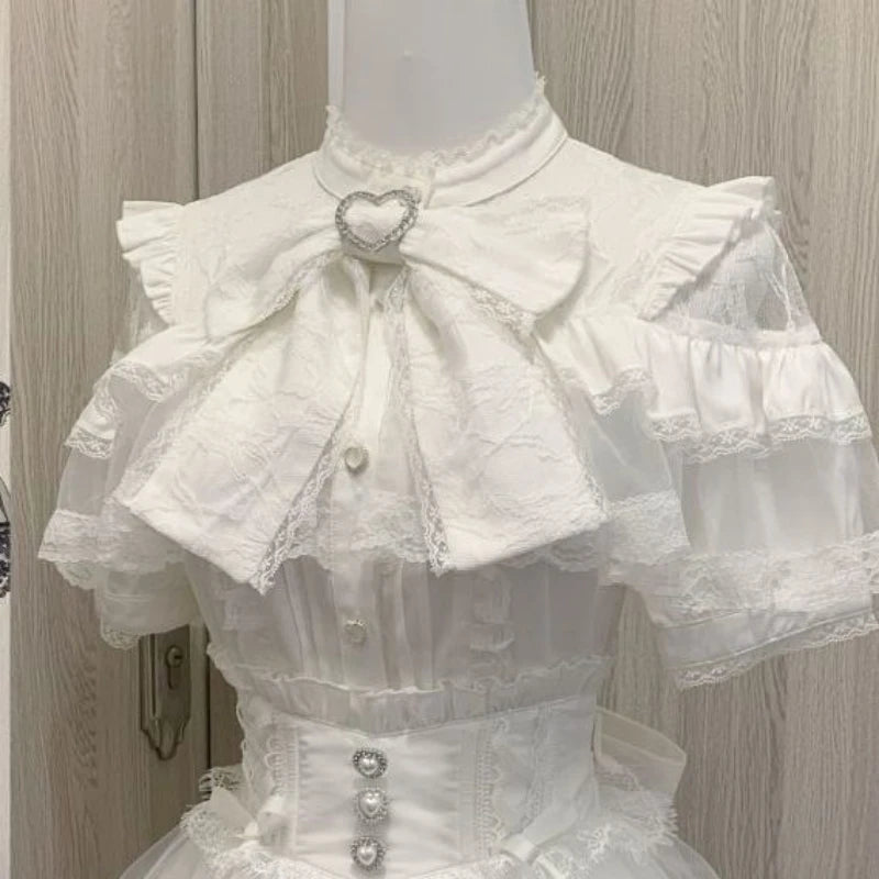 Sweet Japanese Lace Patchwork Summer T-Shirt