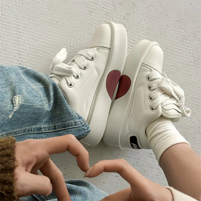 Y2K Retro Heart Skating Sneakers