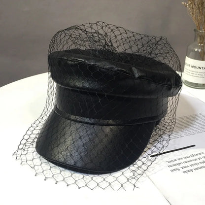 Black Lace Veil Hat