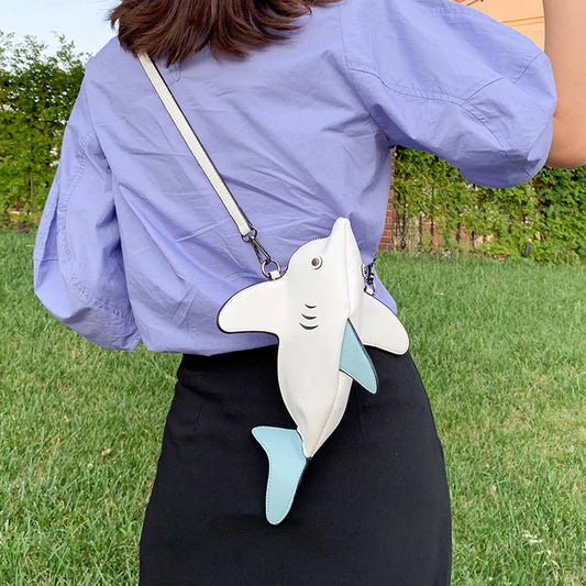 Shark Cartoon Women Cross Bag