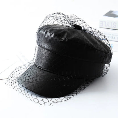Black Lace Veil Hat