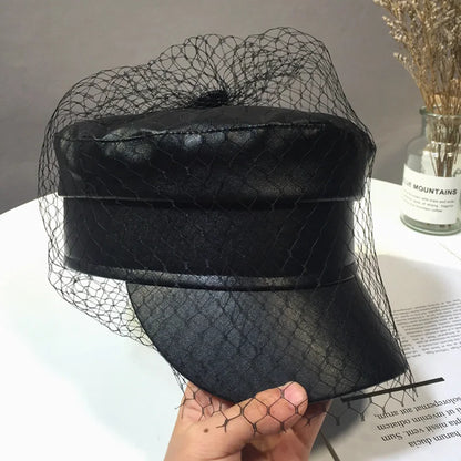 Black Lace Veil Hat