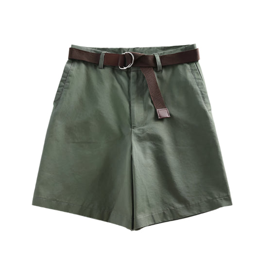 Soft Girl Solid Color High Waist Shorts