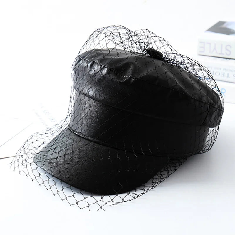 Black Lace Veil Hat