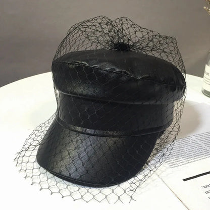 Black Lace Veil Hat