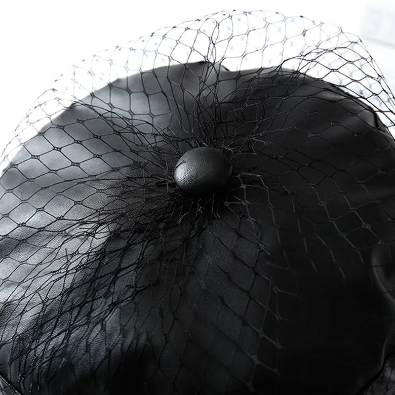 Black Lace Veil Hat