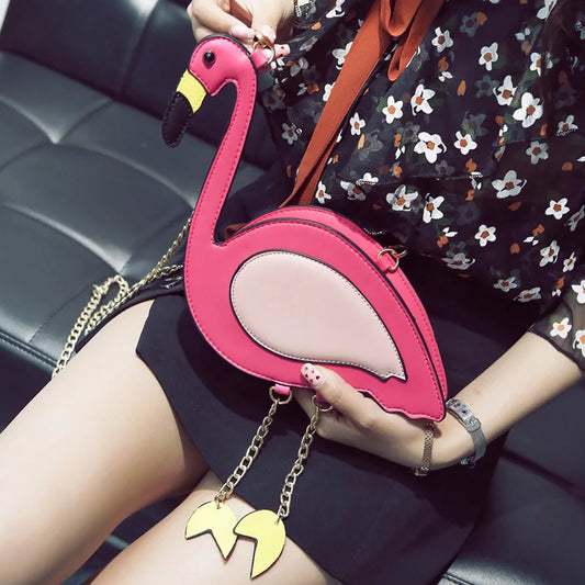 Embroidery Flamingo Cross Bag