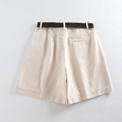 Soft Girl Solid Color High Waist Shorts