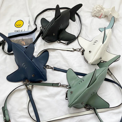 Shark Cartoon Women Cross Bag