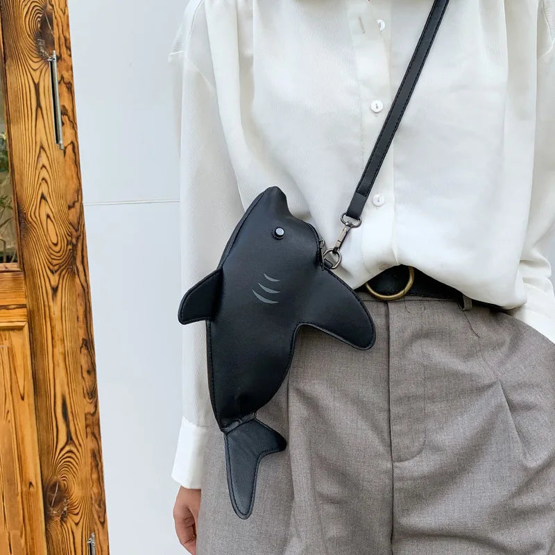 Shark Cartoon Women Cross Bag