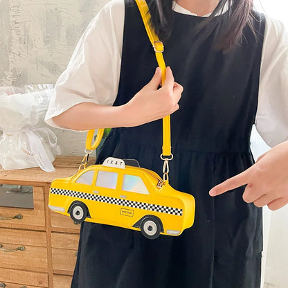 Fake Yellow Taxi Leather Bag