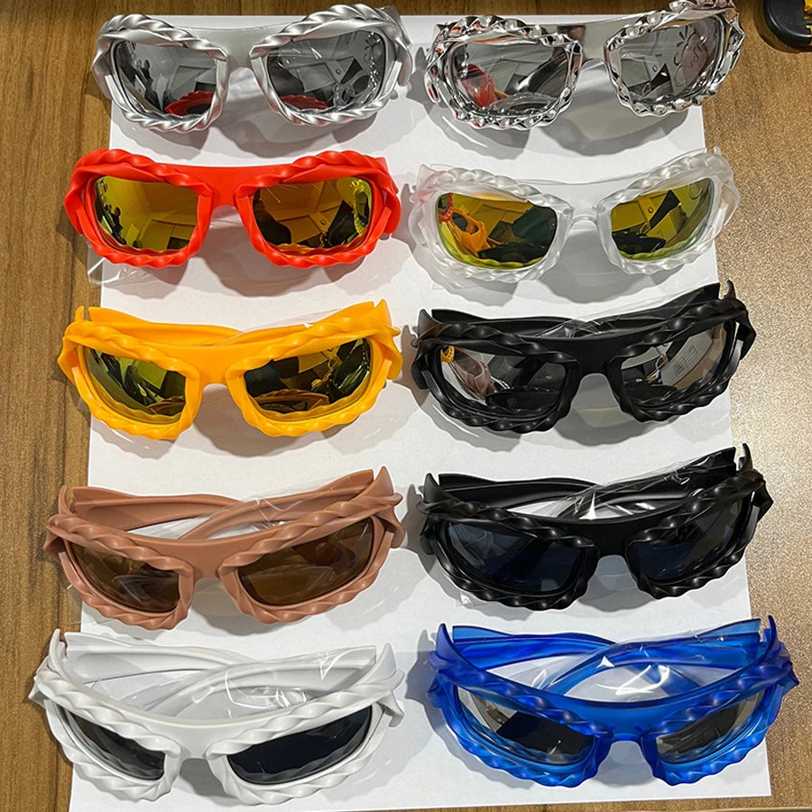 Y2K Twisted Irregular Sunglasses