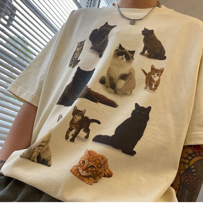 Y2k Cat Party T-shirt