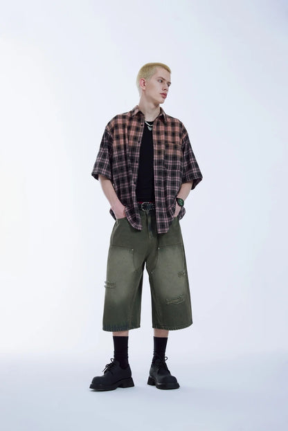 Ripped Wide Leg Carpenter Jeans