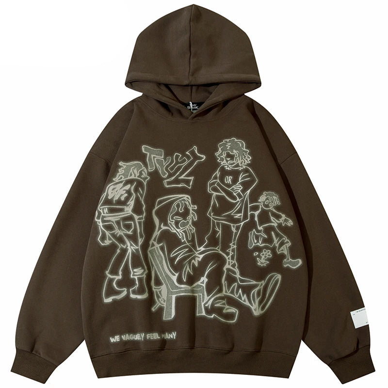 Cartoon Graphic Youth Life Hoodie