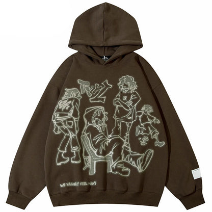 Cartoon Graphic Youth Life Hoodie