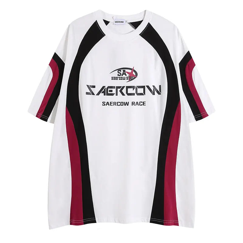 Colorful Sports Street Short-Sleeved Shirt