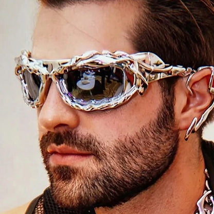 Y2K Twisted Irregular Sunglasses
