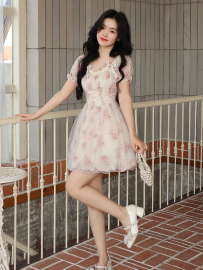 Y2K Mini Floral Dress
