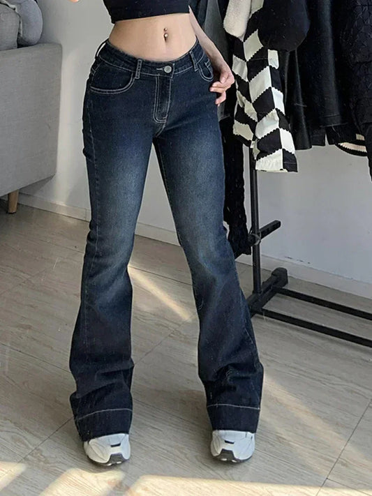 Blue High Street Low Rise Jeans