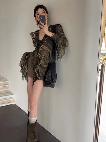Vintage Punk Gauze Bandage Irregular T-Shirt