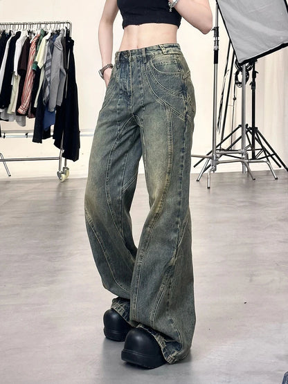 High Waist Wide Leg Women's Jeans