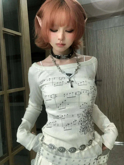 Vintage Lace Patch Slim Fit T-Shirt